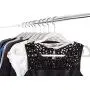 Namcyanly 10 Pack Non-Slip Velvet Flocked Clothes Hangers Suit Hangers Black Gray Durable 360 Degree Chrome Swivel Hook (45x23.5x0.5cm/17.71&quotx9.25&quotx0.2", White, 10 Pack)