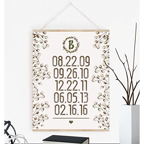 Farmhouse Decor for the Home with Your Important Dates, Poster Hanger Available