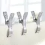 6 Packs WEBI Double Strong Jumbo Stainless Steel Quilt Hanger Clips Clothes Beach Towel Clips Pegs Hanger Clothing Pins for Clothesline Hangers, Quilt, Pool Loungers , Windproof, 5.5 Inches