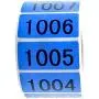 Blue Enzo Consecutively Numbered Sticker Labels 1.5 x 0.75” Water Proof Oil Resistance from Serial Number 1001 to 2000 1.7” Core Roll