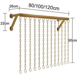 Hanger Seasonal Outfitsgolden Clothing Storage Rod Retro Clothes Rack Wall Garment Everyday Perfect Laundry Room Retail Store Good Amount Iron (Color : Gold Size : 120 26 22cm)