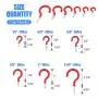 Glarks 100-Pieces 6 Sizes Red Vinyl Coated Cup Hooks Screw-in Ceiling Hooks Screw Hooks Mug Hooks Hangers Assortment Kit for Home and Office Use Glarks 100-Pieces 6 Sizes Red Vinyl Coated Cup Hooks Screw-in Ceiling Hooks Screw Hooks Mug Hooks Hangers Assortment Kit for Home and Office Use
