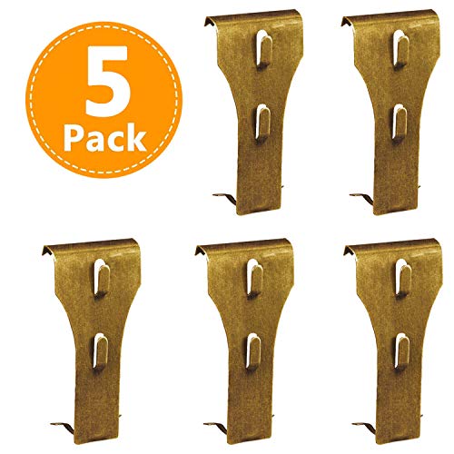 Brick Clips for Hanging, Wall Pictures Wreath Lights Hanger Metal Hooks Fastener 5 Pack - Fits Brick 2-1/4 inch to 2-1/2 inch in Height