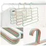5pcs Random Color Pants Hangers Holders Multifunction Trousers Hanger Storage Rack Clothes Hanger Tie Scarfs Belt Towel Non-Slip Magic Hanger 5pcs Random Color Pants Hangers Holders Multifunction Trousers Hanger Storage Rack Clothes Hanger Tie Scarfs Belt Towel Non-Slip Magic Hanger