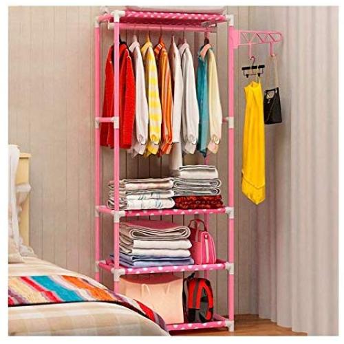 YMJ Metal Iron Coat Rack Floor Standing Clothes Hanging Storage Shelf Clothes Hanger Racks Bedroom Furniture Coat Racks (Color : 3)