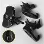 Creative Wall Decorations Animal Head Shaped Single Wall Hook / Hanger Resin Material for Hanging Clothes Coat Hats Keys Bags Purse Towels (Black Elephant)