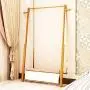 ZEMIN Floor Standing Coat Rack Clothes Hat Stand Hanger Hooks Movable Useful Bamboo Environmental Protection Durable, Log, 3 (Size : 63x50x156cm)