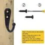 10 Pieces Small Hooks Wall Mounted,Use for Hanging Mug Cup, Coffee Cup, Bag, Robe, Towels, Keys and More, Include 20 Pieces Screws (Black) 10 Pieces Small Hooks Wall Mounted,Use for Hanging Mug Cup, Coffee Cup, Bag, Robe, Towels, Keys and More, Include 20 Pieces Screws (Black)