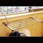 SUIXINSUOYU Stainless Steel Folding Clothes Rack,Window Sills Foldable Clothes Hangers Window Drying Rack Drying Sun Terrace Indoor Shoes Drying Clothes Rack-A