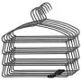 BESTOOL Hangers - Heavy Duty Pant Hangers - Non Slip Space Saving Trouser Hanger Wire Stainless Steel Flocked Hangers for Men Women and Kids Clothes - 4 Tier Laundry Closet Hanger (6 Pack)
