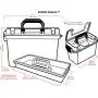 ArtBin 8408AB Sidekick - 15 x 10 x 7.75 in. Translucent, Art and Craft Supply Storage with Lift Out Tray, Portable ArtBin 8408AB Sidekick - 15 x 10 x 7.75 in. Translucent, Art and Craft Supply Storage with Lift Out Tray, Portable