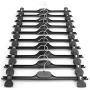 HANGERWORLD 60 Black 13.7inch Plastic Coat Clothes Garment Pants Skirt Hangers Adjustable Clips