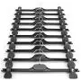HANGERWORLD 60 Black 13.7inch Plastic Coat Clothes Garment Pants Skirt Hangers Adjustable Clips