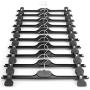 HANGERWORLD 20 Black 13.4inch Plastic Coat Clothes Garment Pants Skirt Hangers with Adjustable Clips