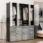 KOUSI Portable Closet Wardrobe Closet Room Closet with Doors Wardrobe with Storage Wardrobes for Bedrooms Portable Closet Wardrobe Bedroom Armoire, Black, 8 Cubes + 4 Hanger KOUSI Portable Closet Wardrobe Closet Room Closet with Doors Wardrobe with Storage Wardrobes for Bedrooms Portable Closet Wardrobe Bedroom Armoire, Black, 8 Cubes + 4 Hanger