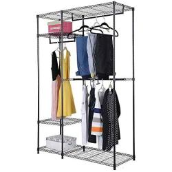 Allbest2you Portable Closet Organizer Garment Rack Clothes Wardrobe Hanger Home Shelf 48&quotx18&quotx71"