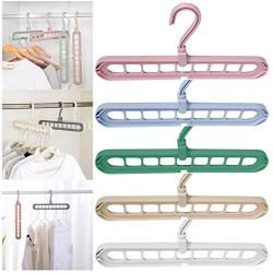 10PC Random Color Rotate Anti-Skid Folding Hanger Decoration Portable Hanging for Home Wet Dry Clothes