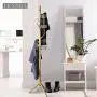 LENDRA Deluxe Wooden Coat Rack Tree ? 8 Hook Adjustable Height Hat, Jacket and Sweater Hanging Stand ? Easy Assembly ? Elegant Design for Home or Office Hall and Entryway