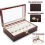 Zerone Watch Boxes Mens Watch Case Display Organizer Watch Storage Case Watch Wood Boxes Organizer Men Watch Storage Boxes Wood Watch Boxes 10 Watch Display case Watch Display case 12