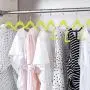 VECELO Premium Velvet Suit Heavy Duty (50 Pack) -Non Slip & Space-Saving Clothes Hangers with 6 Finger Clips and Tie Rack Excellent for Men and Women, Yellow