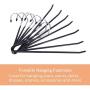 JS HANGER 20 Pack Open Ended Slacks Pant Hangers, Chrome and Black Friction, Non-Slip