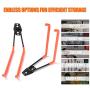 WOLFWILL 8 Pack Heavy Duty Garage Storage Utility Double Hooks - Anti-Slip Coating Wall Mount Hanger & Organizer with Screws