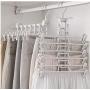 5pcs Plastic Cloth Hangers with Clips Folding Clothes Drying Rack Trousers Pants Hanger Rack Wardrobe Hooks Home Storage Organizer