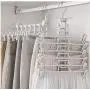 5pcs Plastic Cloth Hangers with Clips Folding Clothes Drying Rack Trousers Pants Hanger Rack Wardrobe Hooks Home Storage Organizer 5pcs Plastic Cloth Hangers with Clips Folding Clothes Drying Rack Trousers Pants Hanger Rack Wardrobe Hooks Home Storage Organizer