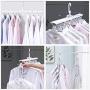 Areskey 2 Pack 8 in 1 Foldable Travel Home Camping Hangers,Space Saving Clothes Hangers,Multi-Function Folding Magic Clothes Hangers (White)