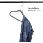 Corodo Velvet Hangers with Clips Grey, Baby Clothes Hangers Heavy Duty Non Slip, Kids Clothing Hangers Ultra Thin for Blouses, Dress, Pants, 30 Pack Pants Hangers with 20 Pack Velvet Hangers Clips