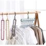 10pcs Random Color Foldable Holder Clothes Hanger Clothes Holders Pasta Multifunction Plastic Scarf Clothes Hanger Clothes Hanger Storage Rack