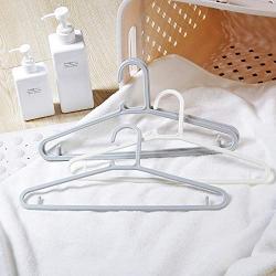 20 Non-Slip Plastic Clothes Hangers for Adults,White