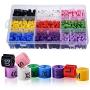 Magnolora 477 Pieces Color-Coding Time-Saver Size Marker, Clothes Hanger Size Tags, Size Dividers with Separate Compartments Storage Box, 9 Sizes Available (XXS - 4XL) for Clothes Shops and Family use