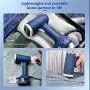 ZZYJYALG Garment Ironing Machine Plastic Metal Transparent Water Tank Handheld Two-Speed Design Large Capacity High Temperature Cotton Blended Travel Household Polyester Portable (Blue)