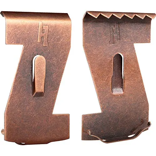 Metal Brick Hanger Brick Wall Clips Hooks Fastener Clips Fits Brick 2.24 inch to 2.5 inch in Height for Hanging Pictures (2)