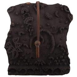 Indianshelf Handmade 1 Artistic Vintage Black Wooden Block Clothes Hooks Holders/Towel Hooks for Bathrooms