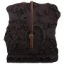 Indianshelf Handmade 1 Artistic Vintage Black Wooden Block Clothes Hooks Holders/Towel Hooks for Bathrooms