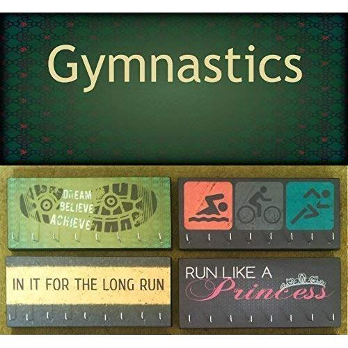 Race Medal Holder/Gymnastics Medal Hanger - GYMNASTICS. Wood Wall Mounted Medal Organizer. CUSTOMIZATION Available