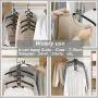 YiSeyruo Clothes Hangers Space Saving: 5 in 1 Multi Layer Eva Sponge Non Slip Heavy Duty Clothes Hangers Closet Organizers and Storage for Suit Coat Skirt T-Shirt Pants