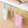 OULII Over-the-Cabinet Kitchen Dish Towel Bar Holder Door Back-Towel Rack Cabinets Cloth Hanger Hook Towel Bar (Green)