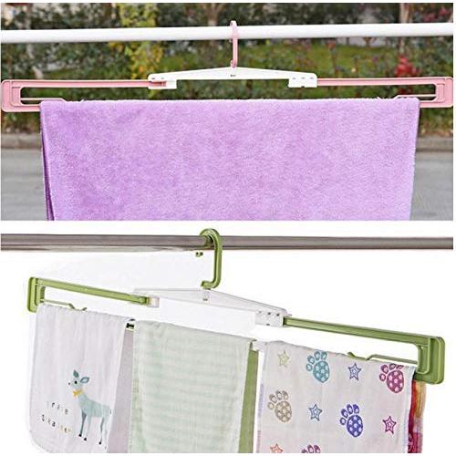 5pcs Random Color Creative Laundry Drying Towel Clothes Hanger Collapsible Plastic Towel Racks Garden Clothing Clip Household Bed Sheets Blanket