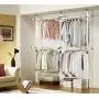 PRINCE HANGER, One Touch Double 2 Tier Adjustable Hanger, Holds 80kg(176LB) per Horizontal bar, Clothing Rack, Closet Organizer,38mm Vertical Pole, Heavy Duty, Garment Rack, PHUS-0033, Made in Korea PRINCE HANGER, One Touch Double 2 Tier Adjustable Hanger, Holds 80kg(176LB) per Horizontal bar, Clothing Rack, Closet Organizer,38mm Vertical Pole, Heavy Duty, Garment Rack, PHUS-0033, Made in Korea