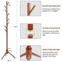 WALTSOM Coat Racks Free Standing, Wooden Coat Hat Tree with 8 Hooks, Hallway Entryway Clothes Hanger Hook Stand for Coat, Scarves, Handbags, Umbrella, NO Tools Required, Solid Wood (Caramel) WALTSOM Coat Racks Free Standing, Wooden Coat Hat Tree with 8 Hooks, Hallway Entryway Clothes Hanger Hook Stand for Coat, Scarves, Handbags, Umbrella, NO Tools Required, Solid Wood (Caramel)