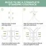 Cozzine Coat Rack Coat Tree Hat Hanger Holder 11 Hooks for Jacket Umbrella Tree Stand with Base Metal (White)