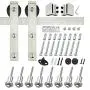 SMARTSTANDARD 10FT Heavy Duty Sliding Barn Door Hardware Kit, Double Rail, Stainless Steel, Super Smoothly and Quietly, Simple and Easy to Install, Fit 60" Wide DoorPanel (J Shape Hanger) SMARTSTANDARD 10FT Heavy Duty Sliding Barn Door Hardware Kit, Double Rail, Stainless Steel, Super Smoothly and Quietly, Simple and Easy to Install, Fit 60" Wide DoorPanel (J Shape Hanger)