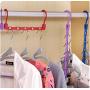 10pcs Random Color Portable Space Saver Wonder 5-Hole Magic Clothes Hanger Hook Closet
