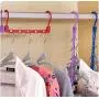 10pcs Random Color Portable Space Saver Wonder 5-Hole Magic Clothes Hanger Hook Closet 10pcs Random Color Portable Space Saver Wonder 5-Hole Magic Clothes Hanger Hook Closet