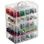 LifeSmart USA Stackable Storage Container Clear 50 Adjustable Compartments Compatible with Lego Dimensions LOL Surprise Littlest Pet Shop Arts and Crafts and More (5 Tier) LifeSmart USA Stackable Storage Container Clear 50 Adjustable Compartments Compatible with Lego Dimensions LOL Surprise Littlest Pet Shop Arts and Crafts and More (5 Tier)