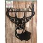 Metal Deer Last Name Door Hanger 18x24 inch ACM Metal Deer Wall Decor Antler Last Name Sign Deer Wall Decor Antler Decor Deer Decor Metal Sign For Garage Man Cave Last Name Sign QUICK SHIPPING