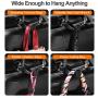 2 in 1 Car Seat Hooks for Purses and Bags with Phone Holder，Automative Headrest Purse Handbag Holder Hangers Organizers,Falling Resistance, Quietness and Universal Fit